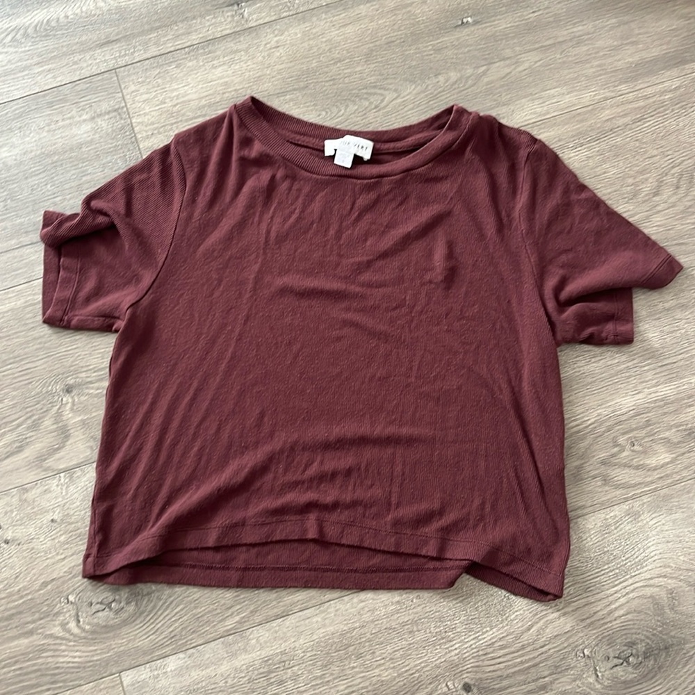 Amour Vert Ribbed Crop Tee